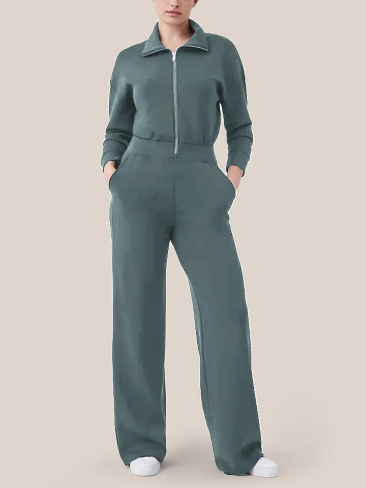 Lune London zip-up lounge jumpsuit for women