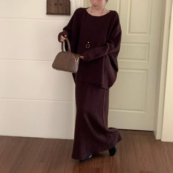 Robe tricotée surdimensionnée pour femmes dans une coupe décontractée avec des manches larges Chic & Stil