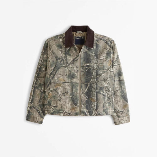 Leisure jacket for men with modern camouflage design and high collar Amarae