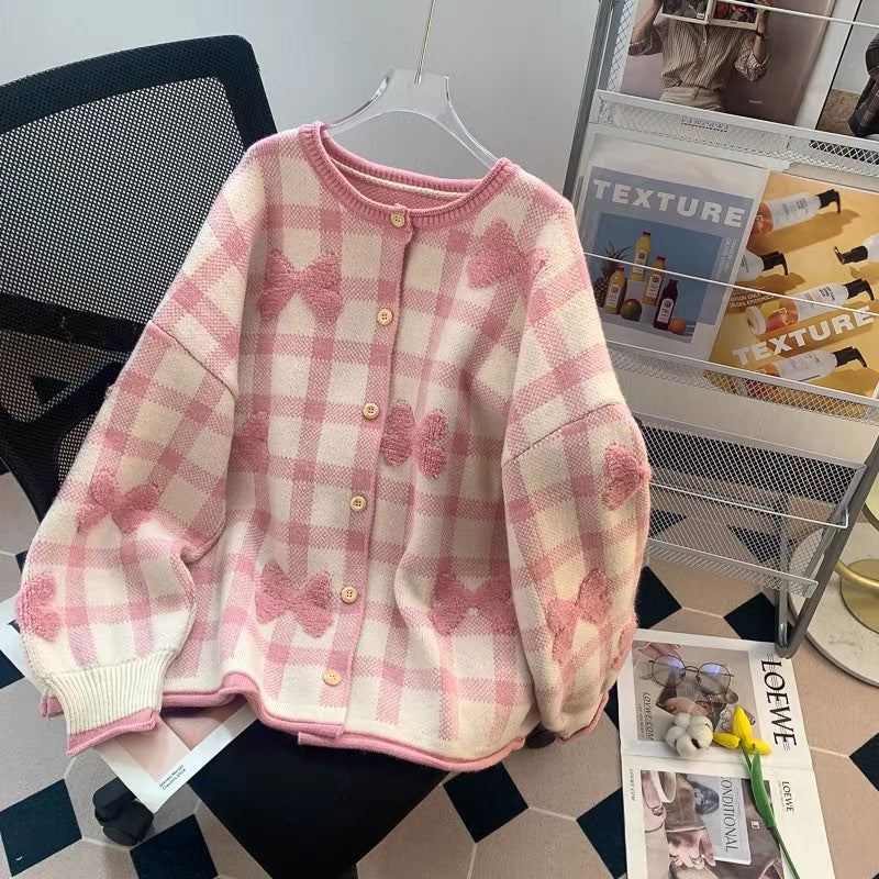 Cardigan surdimensionné pour femmes avec motif cœur Chic & Stil