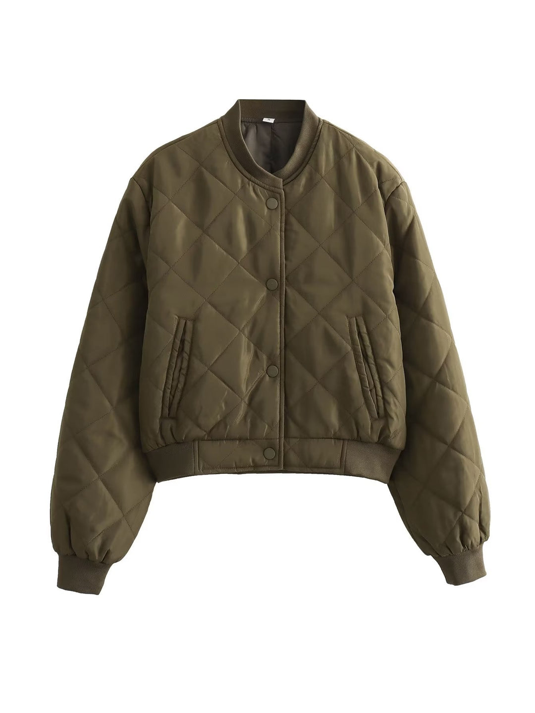 Ladies quilted transition jacket with modern cut and practical pockets Lune London