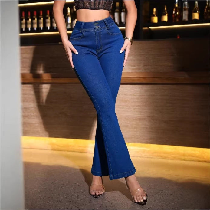 Women Sculpting High-Waist Bootcut Jeans with Sculpting Stretch Waistband Amarae
