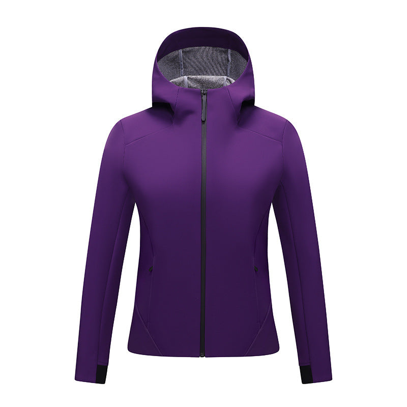 Women's Tailored Softshell Jacket with Hood and Fleece Lining Amarae