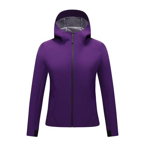 Women's Tailored Softshell Jacket with Hood and Fleece Lining Amarae