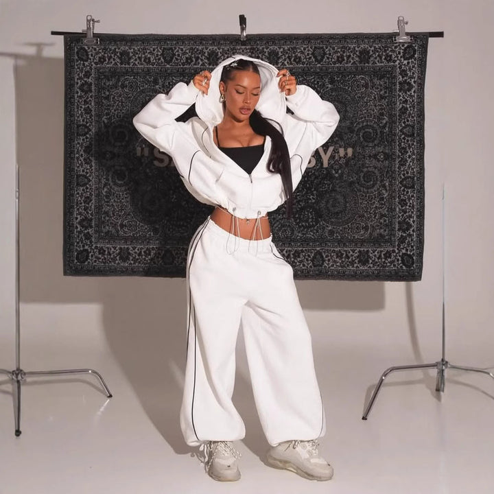 Oversized leisure jacket set for women and wide pants Lune London