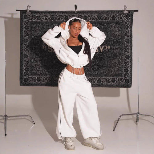 Oversized leisure jacket set for women and wide pants Amarae