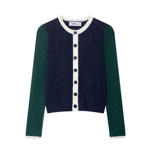 Cardigan élégant pour femmes avec des manches contrastées Chic & Stil