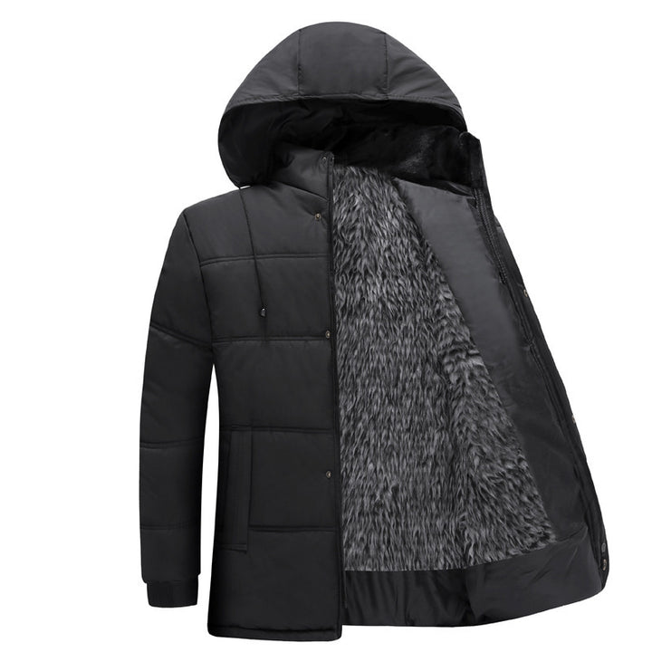 Men's winter jacket quilted with soft lining and adjustable hood Lune London