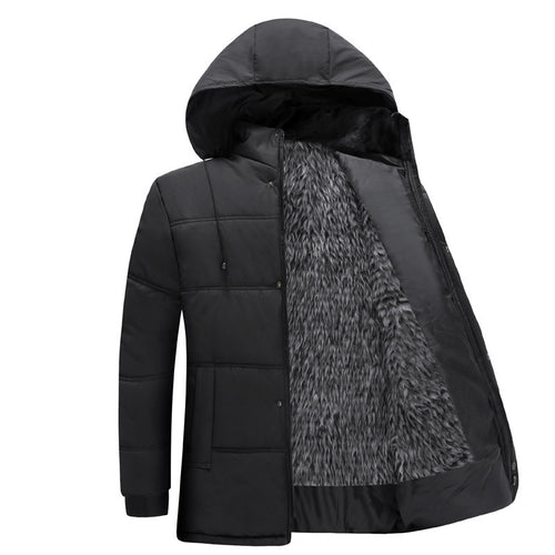 Men's winter jacket quilted with soft lining and adjustable hood Amarae