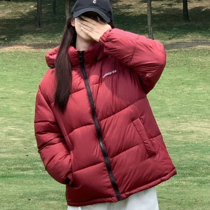 Lady Thermo-insulated Quilted Jacket with Adjustable Hood and Side Pockets Lune London