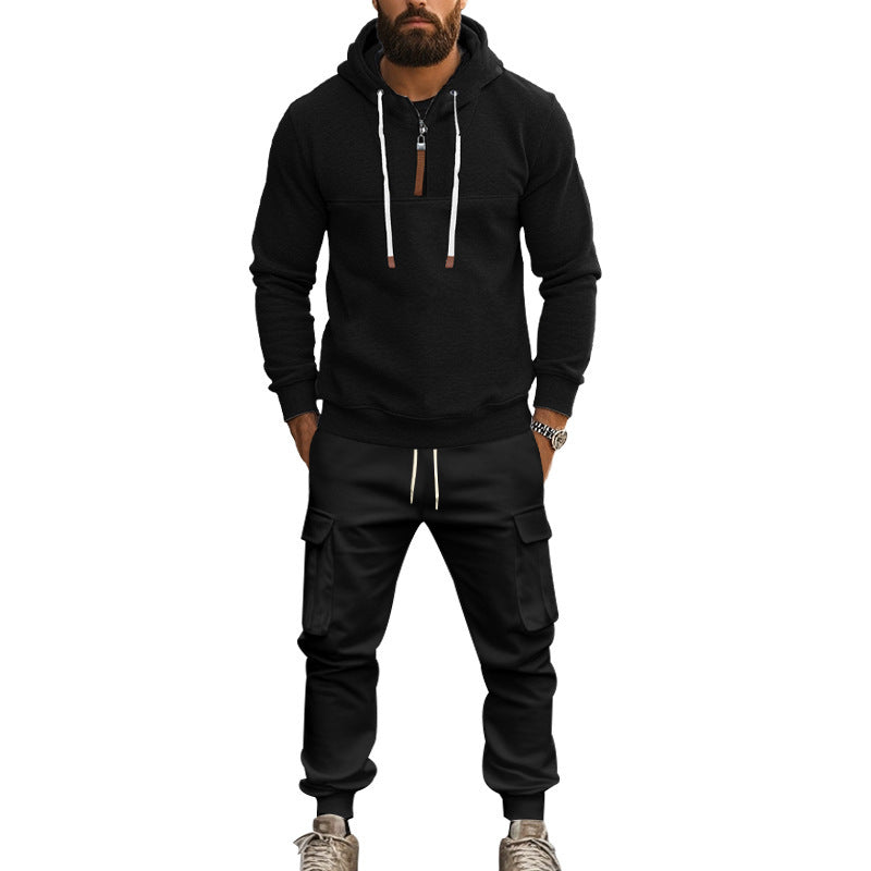 Men's casual hoodie with practical cargo pants Lune London