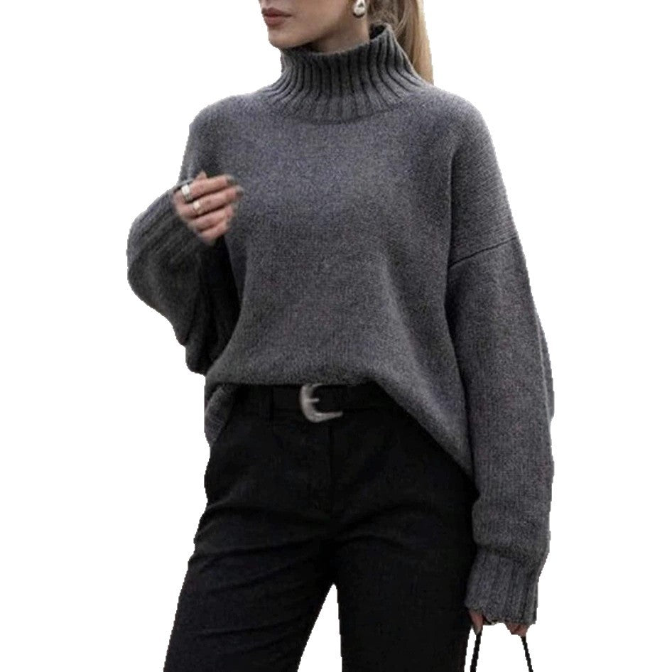 Trendy women's turtleneck sweater with a relaxed fit Lune London