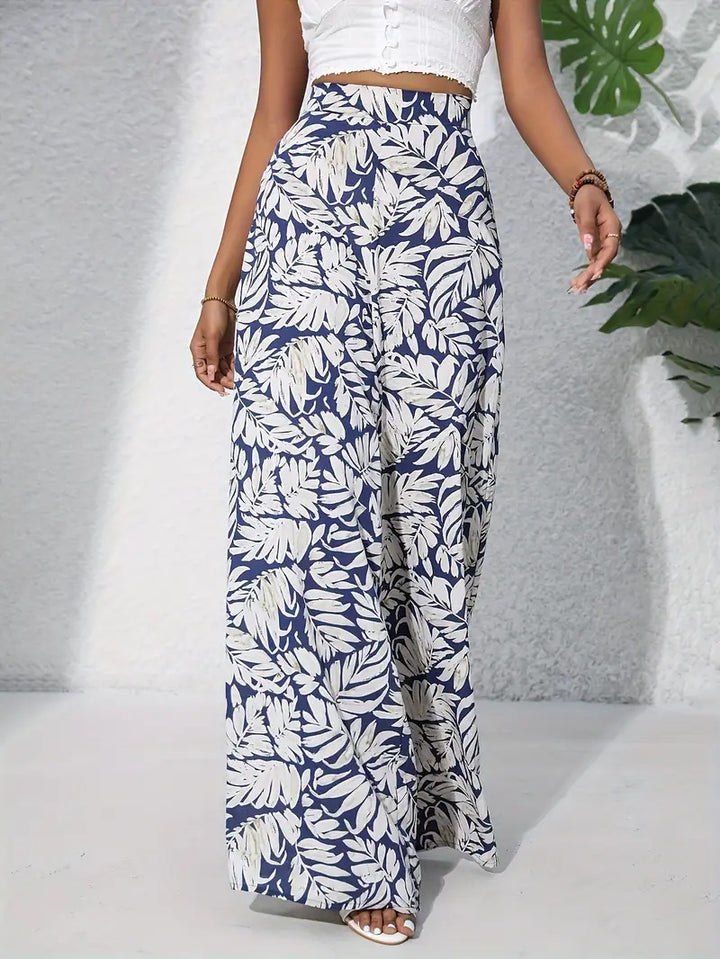Lune London Tropical Leaf Pattern Maxi Skirt for Women
