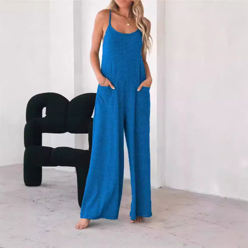 Ladies Casual Jumpsuit with Wide Legs and Practical Pockets Amarae
