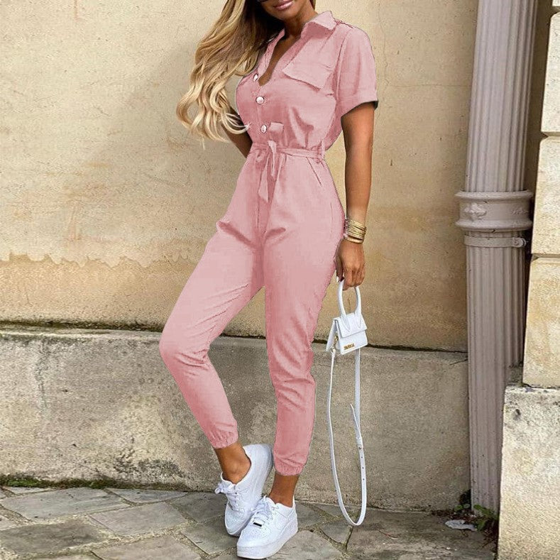 Ladies trendy jumpsuit with fitted cut and practical pockets Lune London