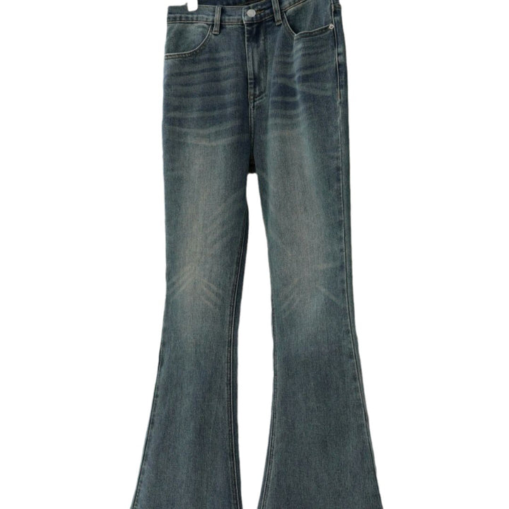 Women's High-Waist Flared Jeans with Vintage Wash and Light Flare Shape Amarae
