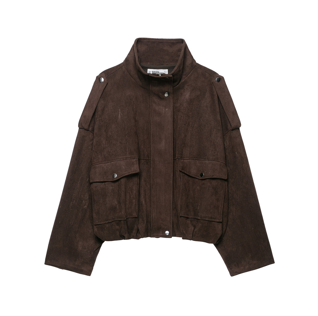 Women Short Suede-look Field Jacket Amarae