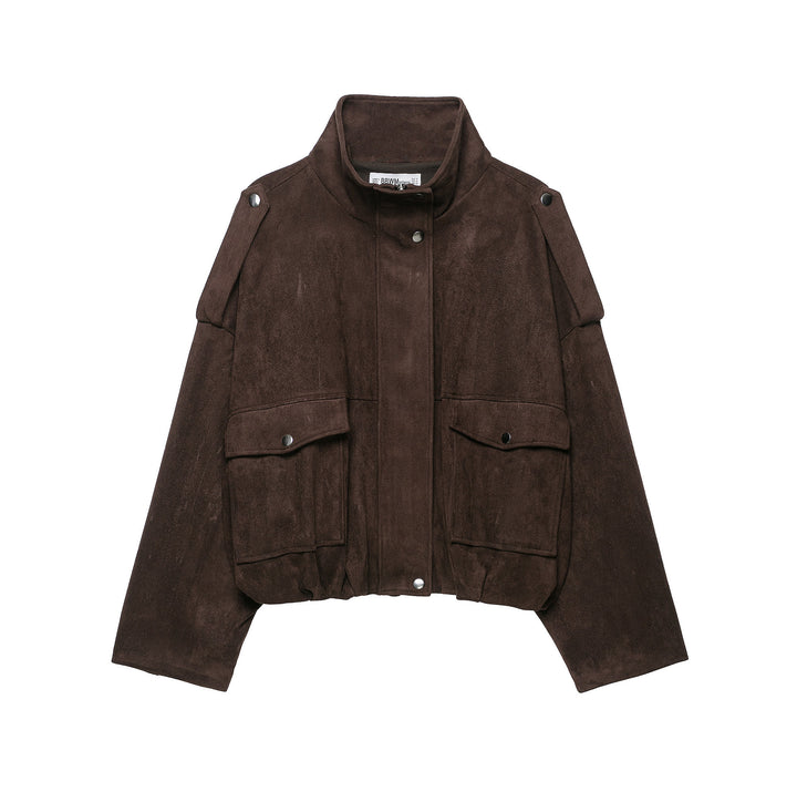 Women Short Suede-look Field Jacket Amarae