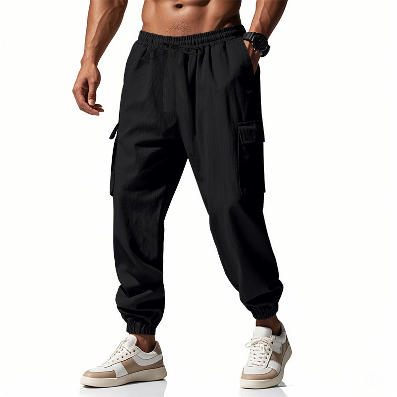 Men's cargo pants with elastic waist and practical side pockets Lune London 1760050836