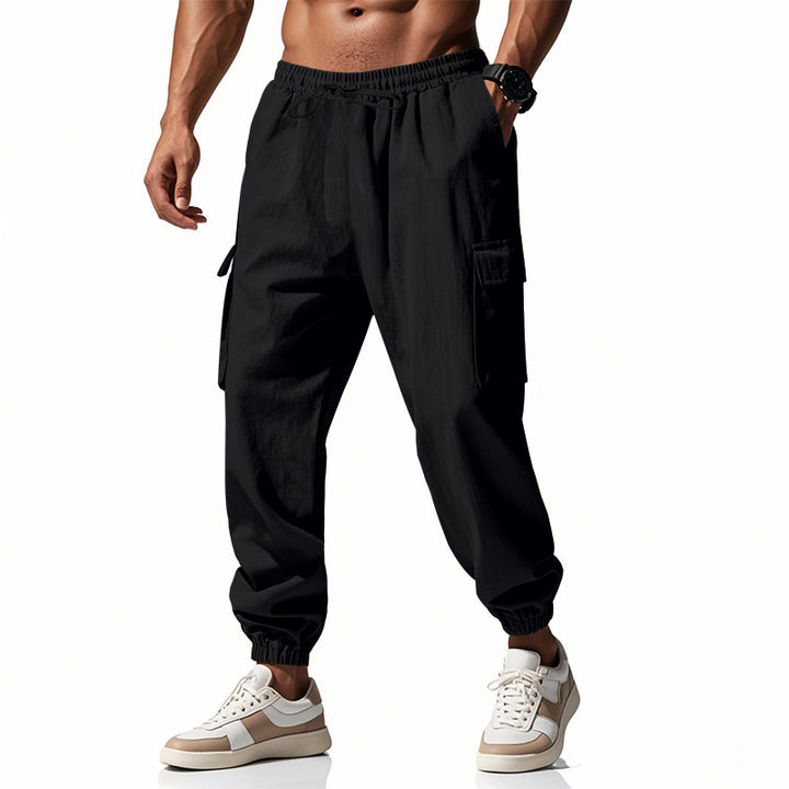 Men's cargo pants with elastic waist and practical side pockets Lune London 1760050836