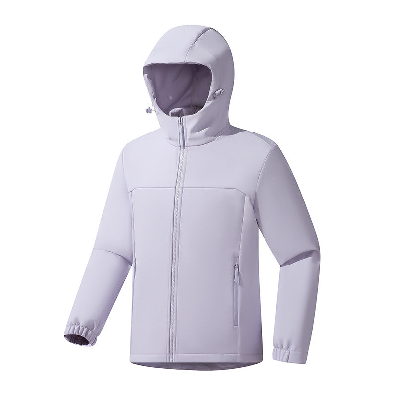 Men's Lightweight Softshell Jacket with Hood, wind and water-resistant surface and zippered pockets Amarae