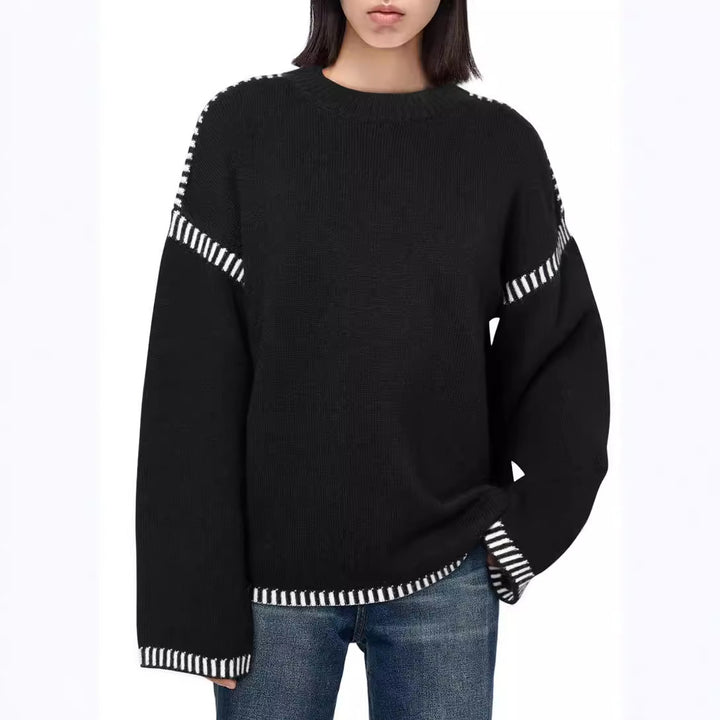 Casual sweater for ladies with striped accents Lune London