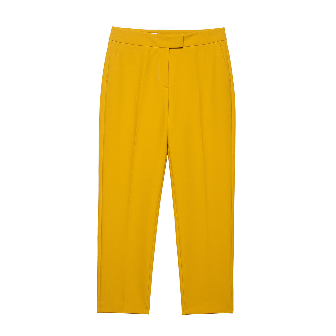 Women high-cut tapering fabric trousers with crease and side pockets Amarae