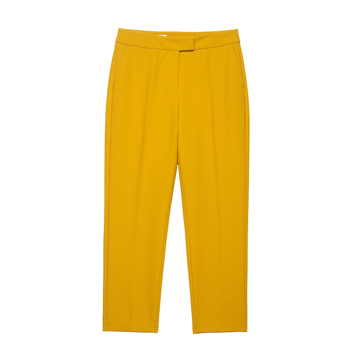 Women high-cut tapering fabric trousers with crease and side pockets Amarae