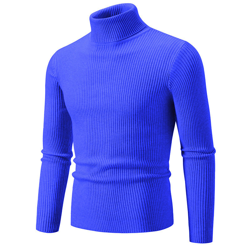 Men's ribbed turtleneck sweater in fine ribbed fabric Lune London