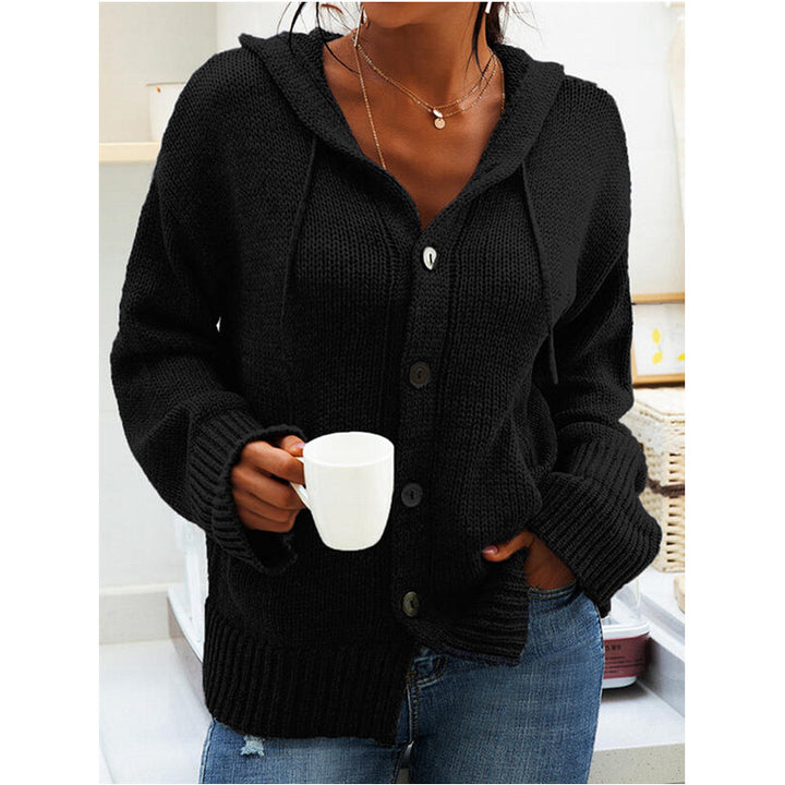 Ladies hooded vest with front button closure Amarae