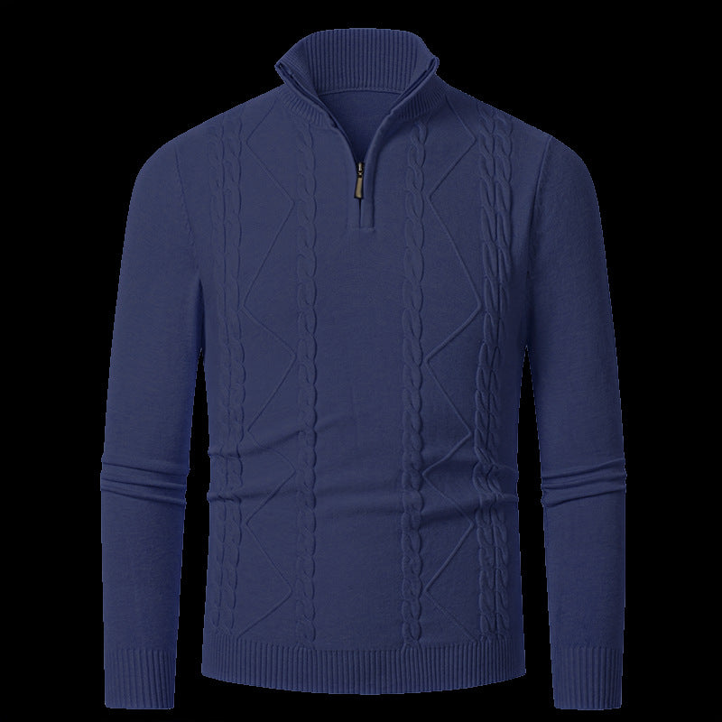 Men's knit sweater with zip closure trendy Lune London