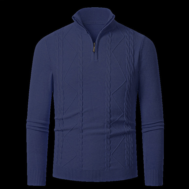 Men's knit sweater with zip closure trendy Lune London