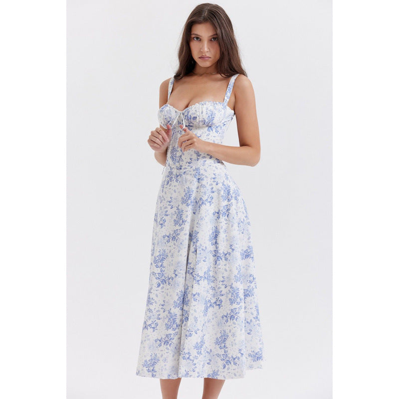 Elegant maxi dress with ruffles Lune London