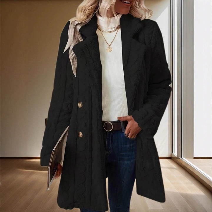 Manteau en tricot pour femmes avec une texture spéciale et des détails de boutons élégants Chic & Stil