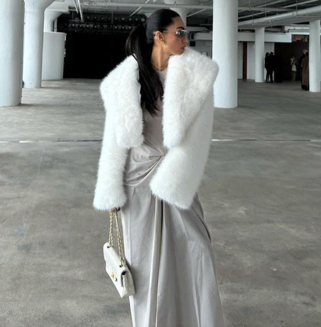 Ladies Premium Fake Fur Chic Bolero Style
