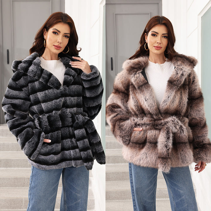 Ladies cozy faux fur jacket Lune London