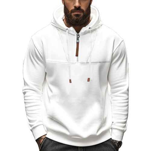 Men's sporty hoodie with zipper and practical kangaroo pocket Chic and Style
