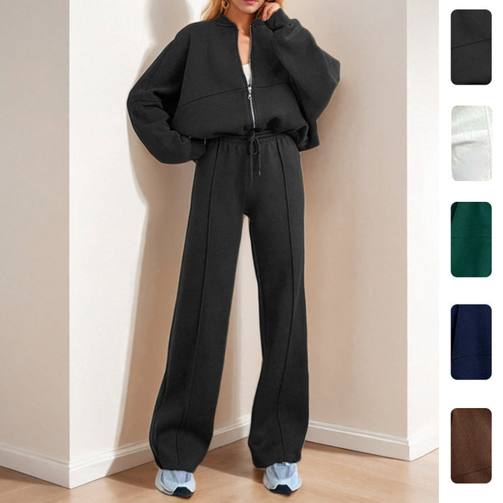 Ensemble sportif pour femmes avec fermeture éclair et jambes larges Chic & Stil