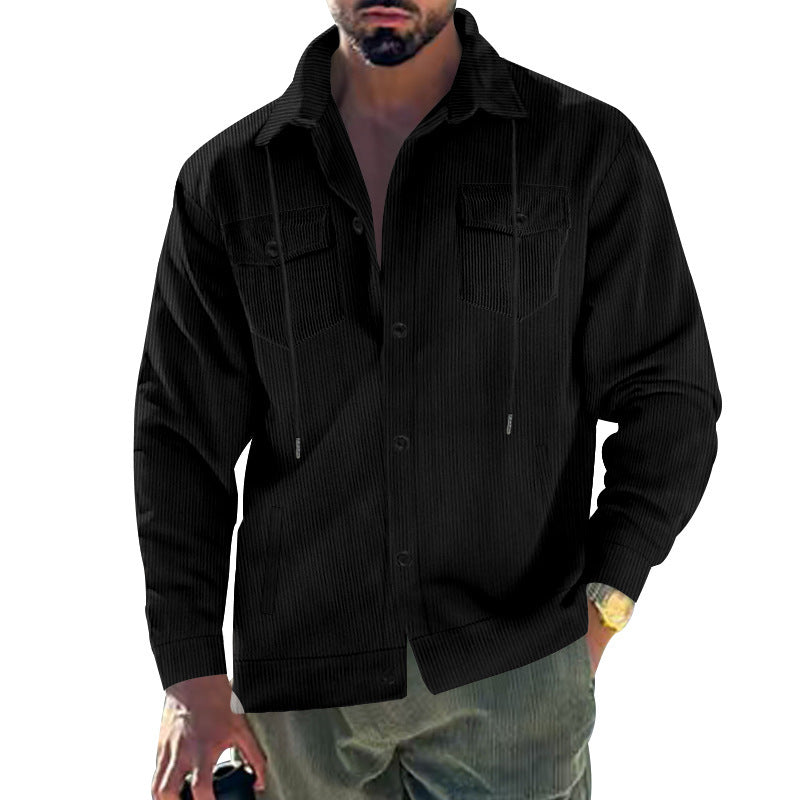 Trendy corduroy jacket for men with practical chest pockets and structured design Lune London