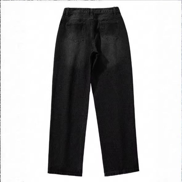 Ladies High-Waist Relaxed-Fit Jeans in Boyfriend Style with Visible Button Placket and Rolled Hem Amarae