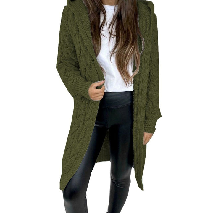 Long cable knit coat for women Lune London
