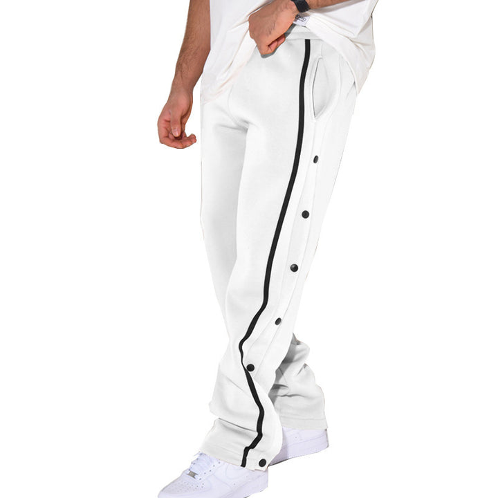 Men's sporty jogging pants with side snap buttons Lune London
