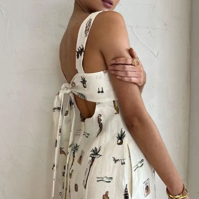 Robe maxi pour femme avec imprimé graphique unique et poches pratiques Chic & Stil