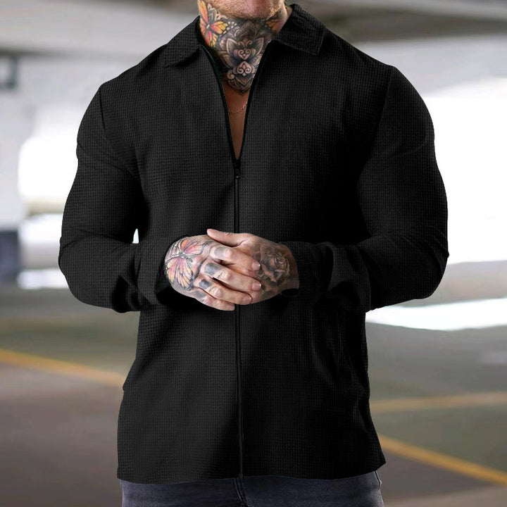 Functional zip jacket for men in high-quality material with structured design Lune London