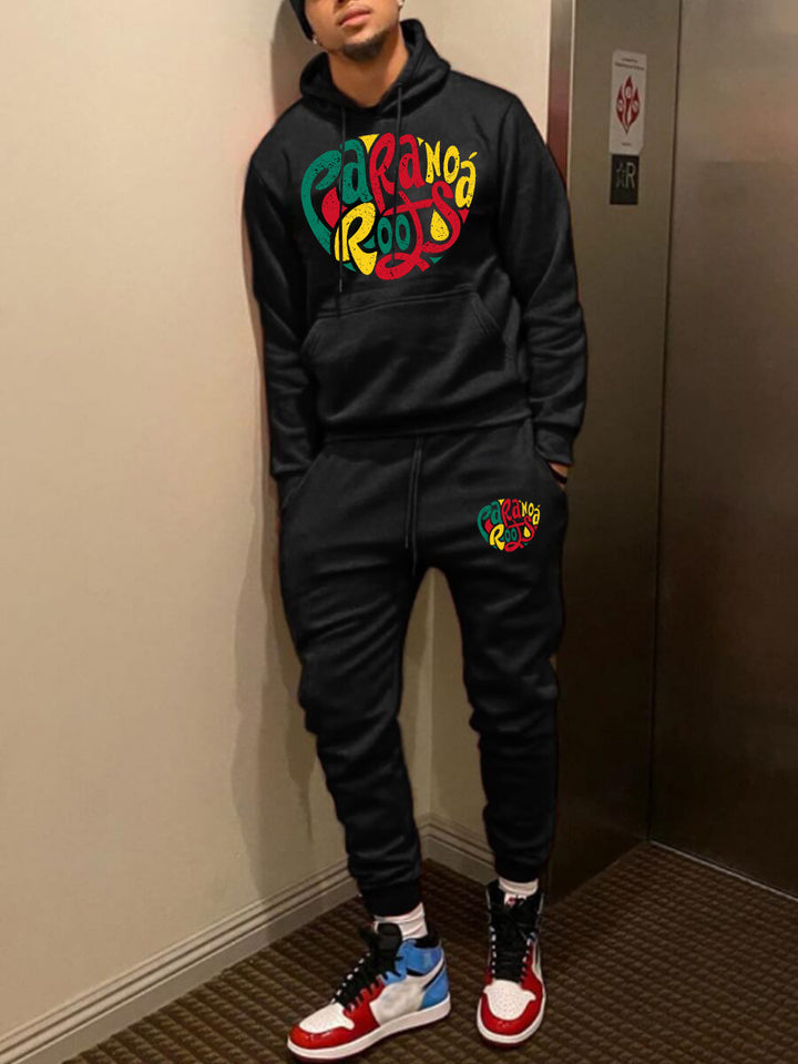 Lune London graphic design hoodie and jogger pants casual set for women
