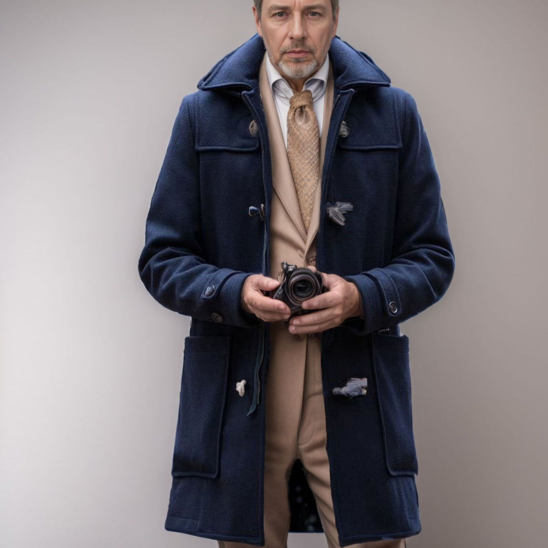 Elegant Duffle Coat for men with high-quality details and a traditional design Lune London