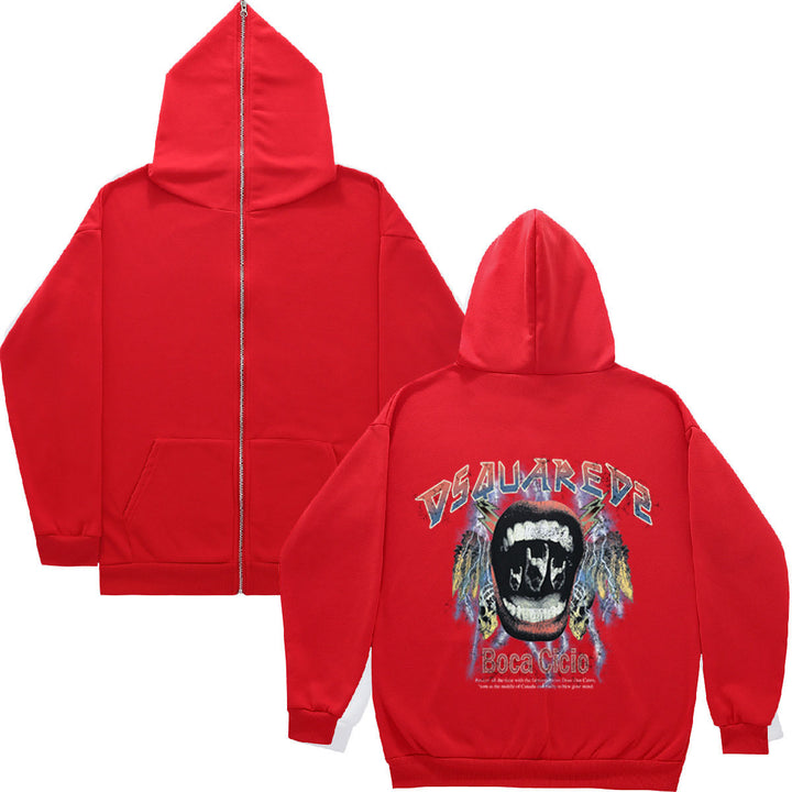 Women's hooded jacket with creative graphic design Lune London