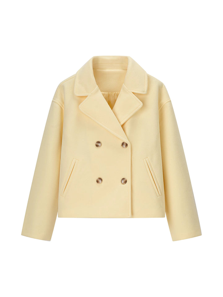 Short double-breasted fashionable jacket for women with side pockets Lune London