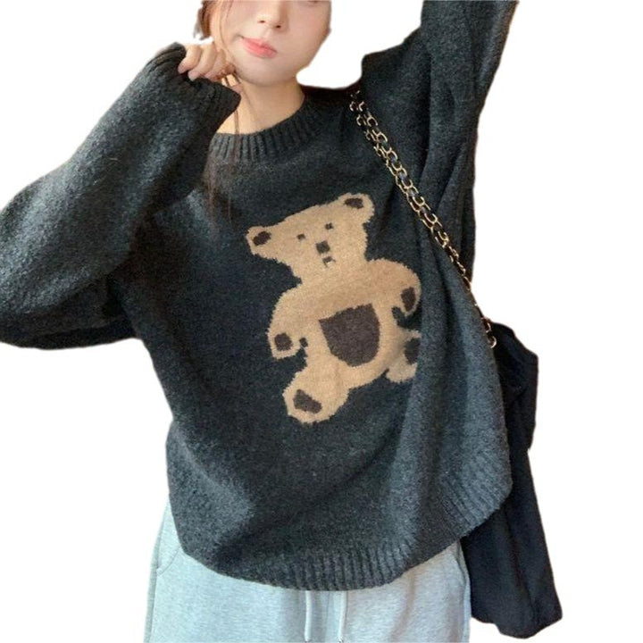 Pull en tricot pour femmes avec motif d'ours Chic & Stil