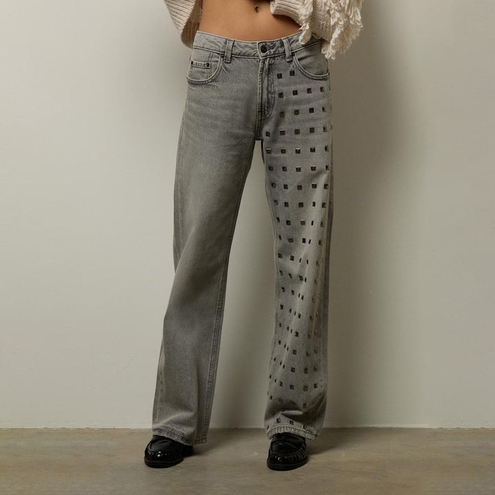 Relaxed Fit Jeans for Women with trendy stud applications Lune London